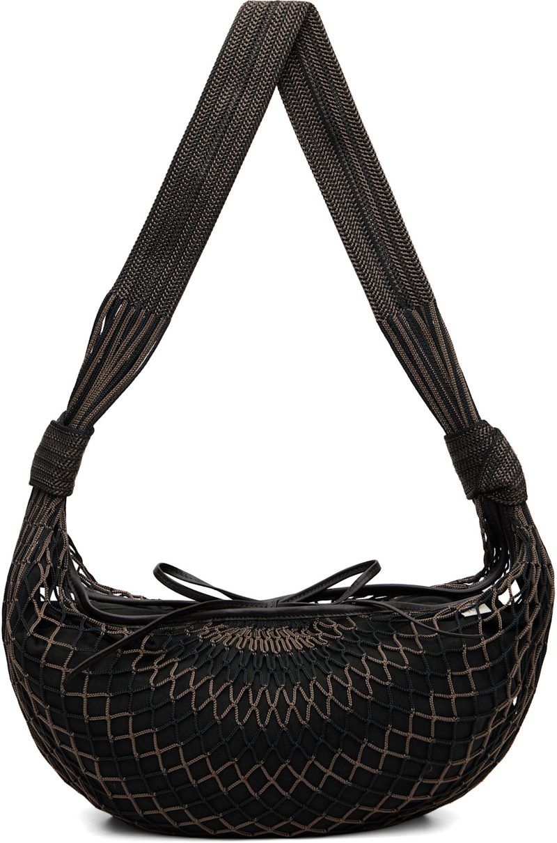 Brown & Black Croissant Filt Bag 261646F048030
