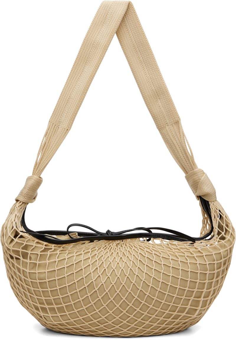 Beige Croissant Filt Bag 261646M170054