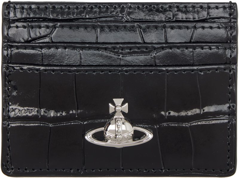 Black Flat Card Holder 261314M163053