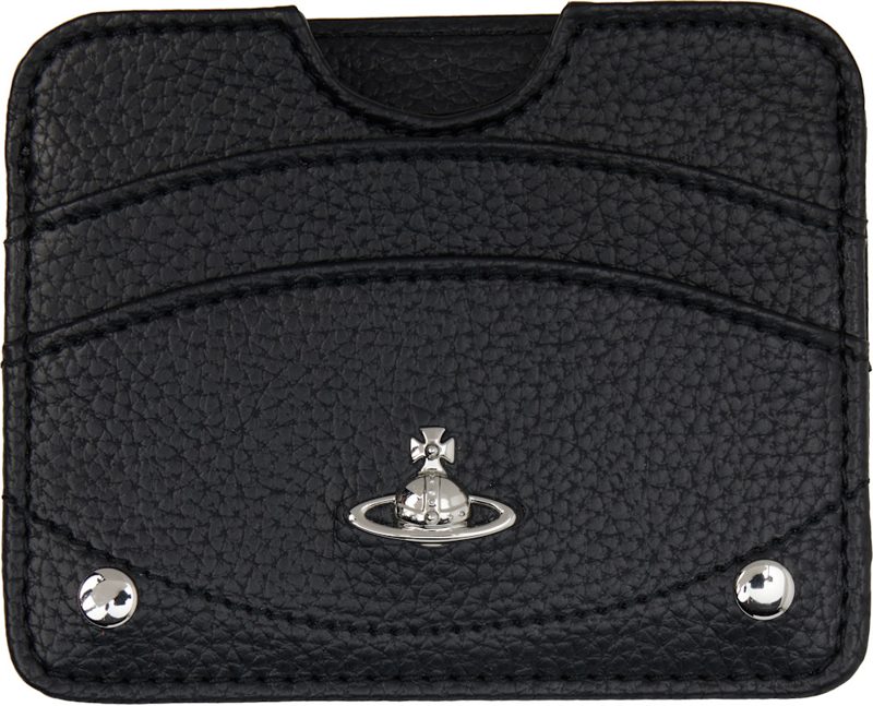 Black Half Moon Card Holder 261314M163011