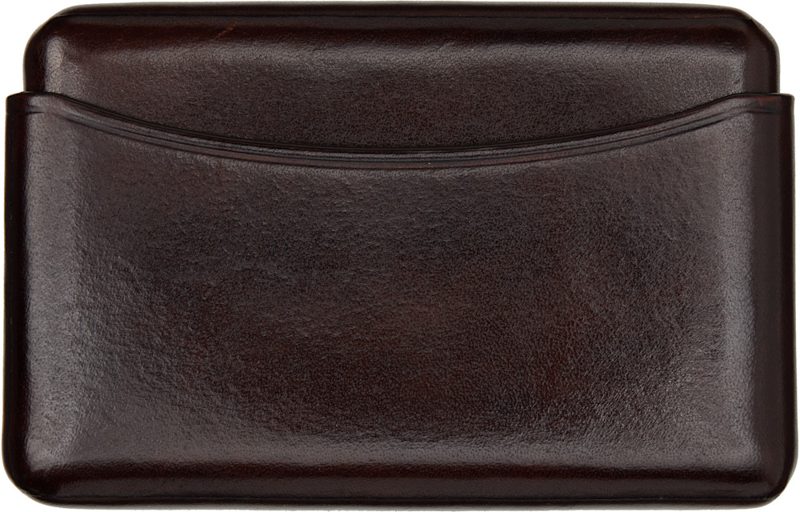 Brown Molded Card Holder 261646M163003
