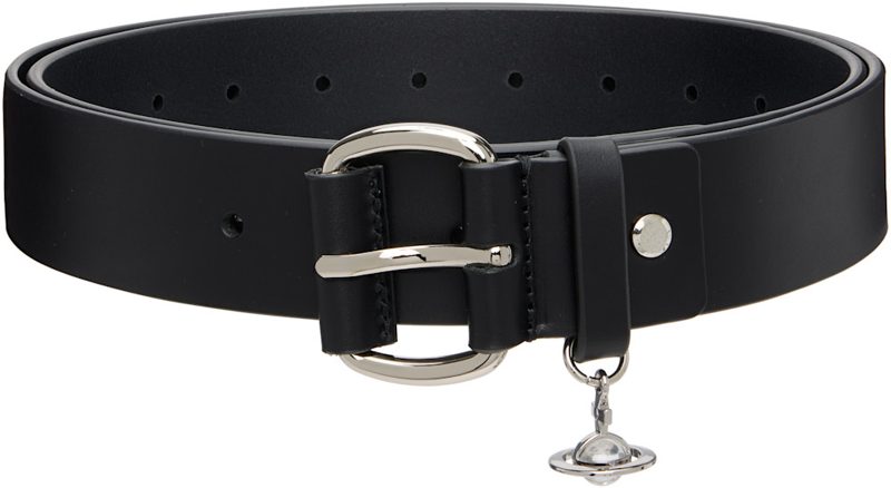 Black Wide Alex Charm Belt 261314M131022
