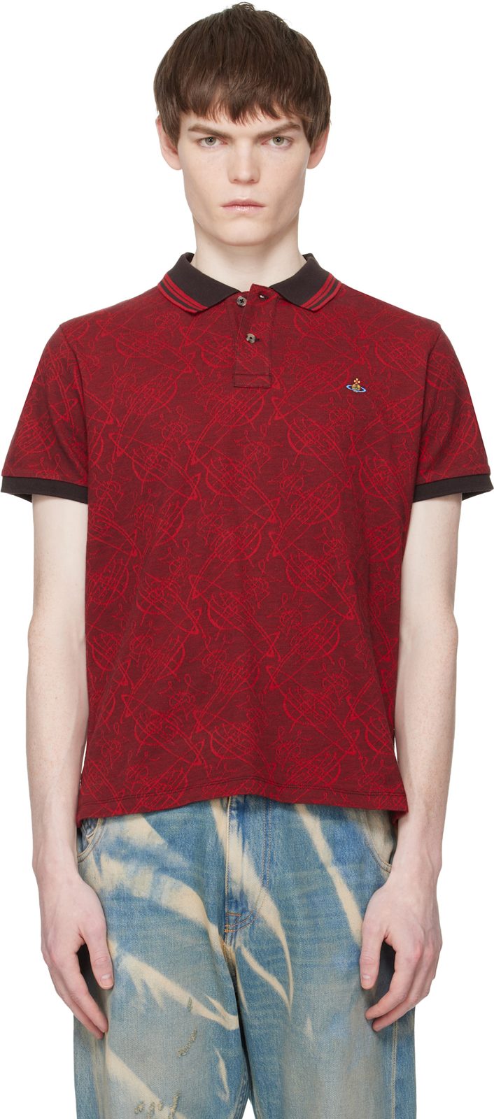 Red Classic Polo 261314M212019