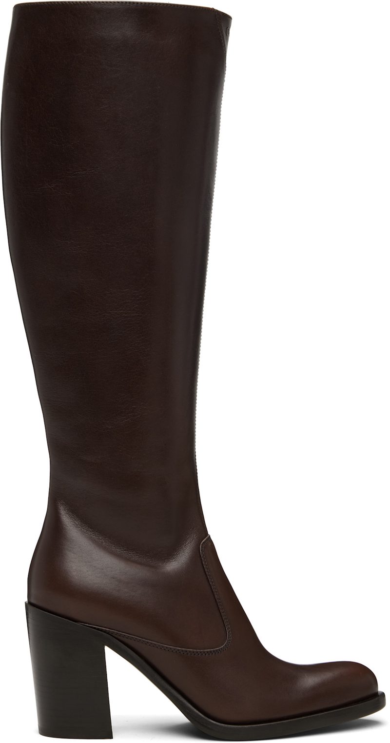 Chloe Brown Phoenix Heeled Tall Boots 261338F115001