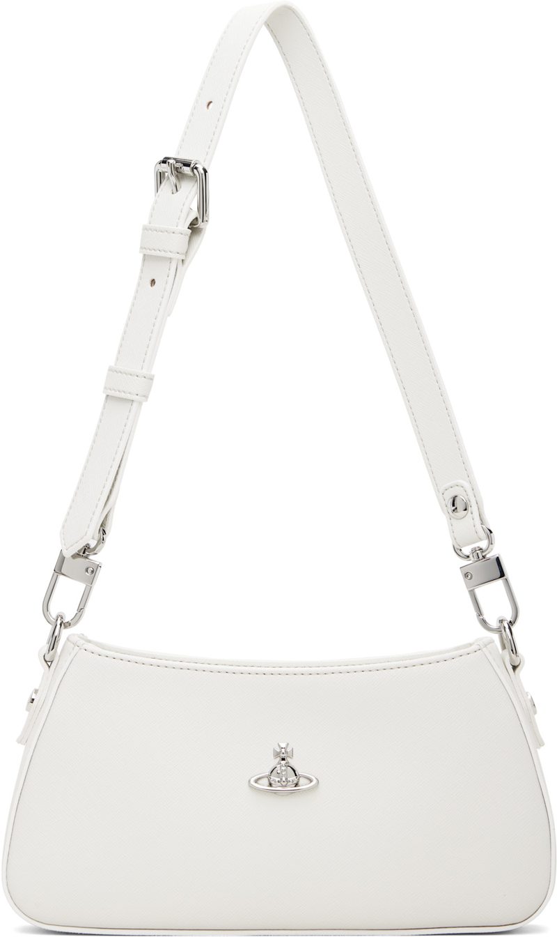 White Tasha Shoulder Phone Bag 261314F048123