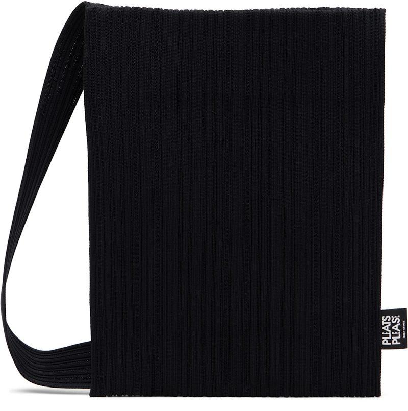 PLEATS PLEASE [이세이 미야케] Black Crepe Knit Bag 261941F048003