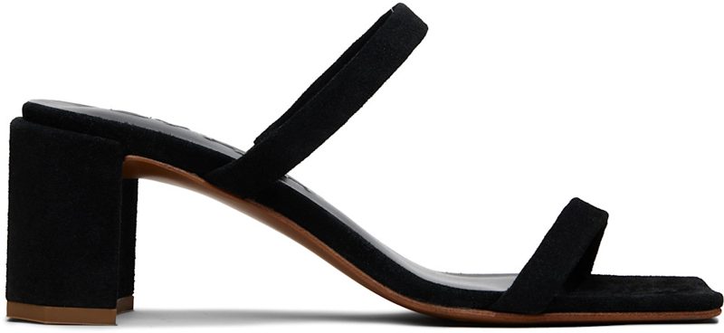 BY FAR Black Tanya Heeled Sandals 261289F125010