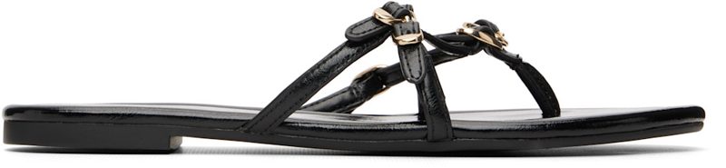 Black The Leather Kiki Sandals 261190F124004