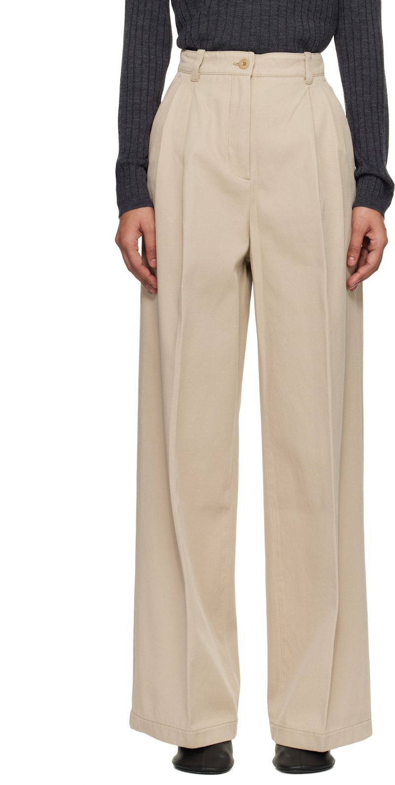 Beige Ginny Trousers 261252F087002