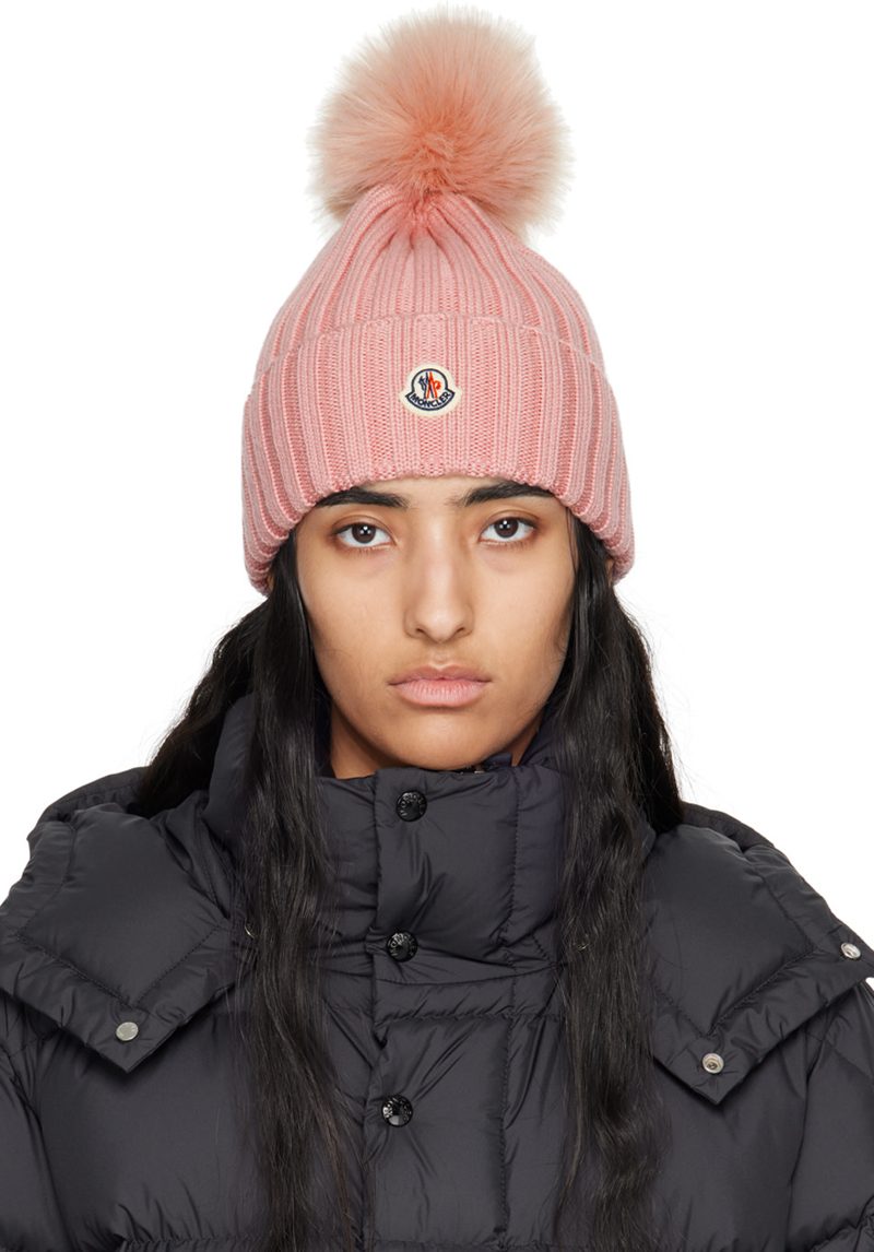 Pink Pom Beanie 242111F014030
