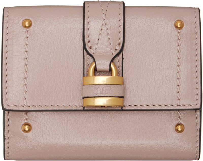 Chloe Pink Mini Paddington Tri-Fold Wallet 261338F040000