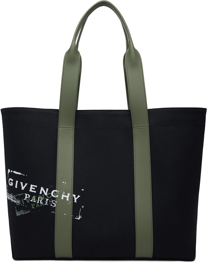 Black Large Canvas Tote 261278M172001