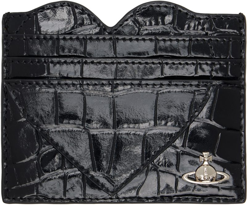 Black Heart Card Holder 261314M163022