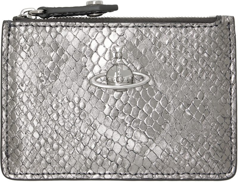 Silver Slim LG Card Holder 261314M163058