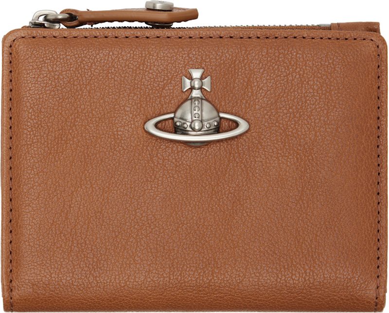 Brown Slim Flap Card Holder 261314M163099