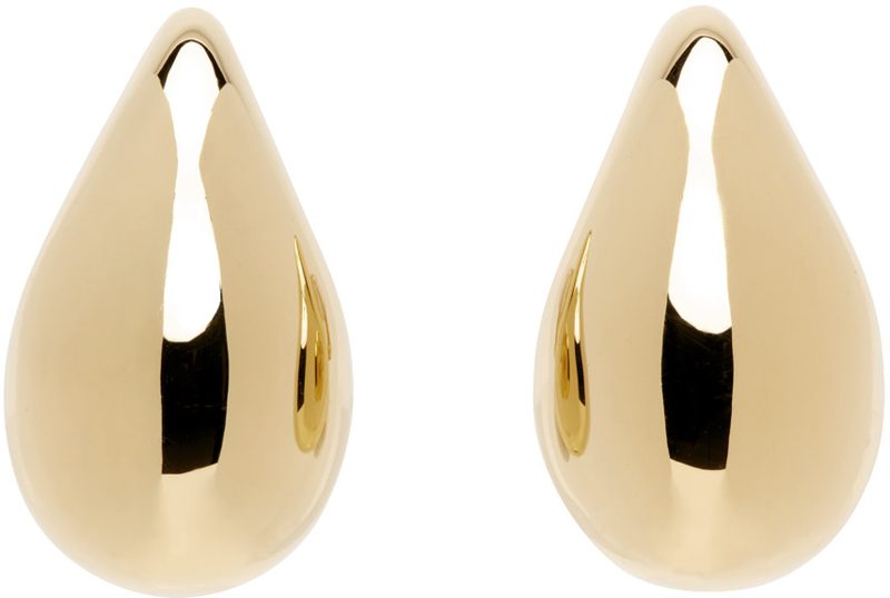 Gold Drop Medium Earrings 242798F022014