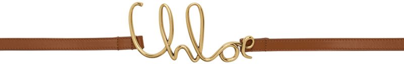 Tan The Chloe Iconic Small Belt 242338F001002
