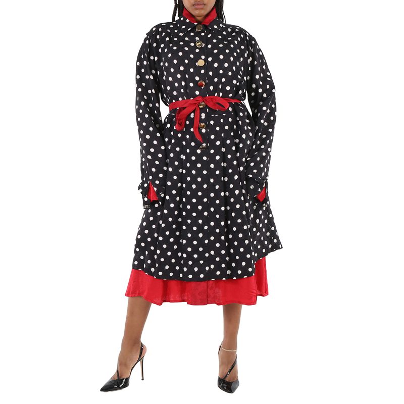 Reversible Belted Polka Dot Dress