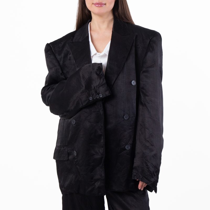 Steriod Double Breasted Creased Jacket