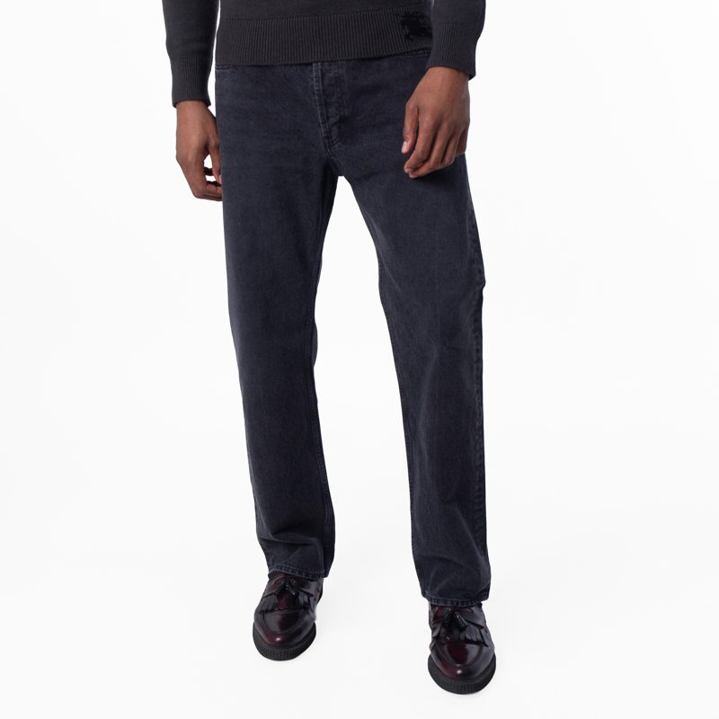Black Denim Loose-Fit Jeans