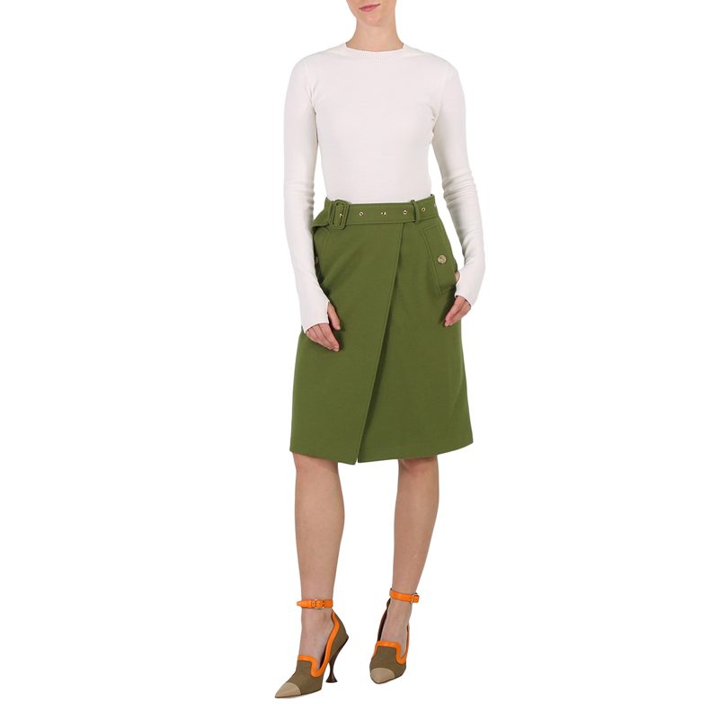 Belted Midi Wool Dress