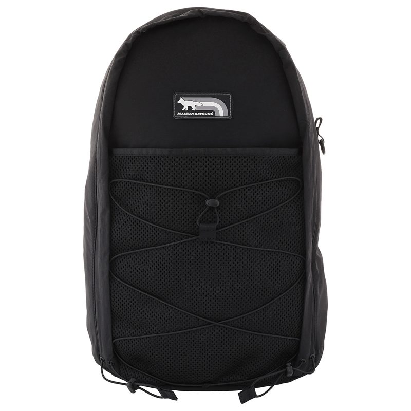 Maison Kitsune Black Flash Fox Nylon Backpack
