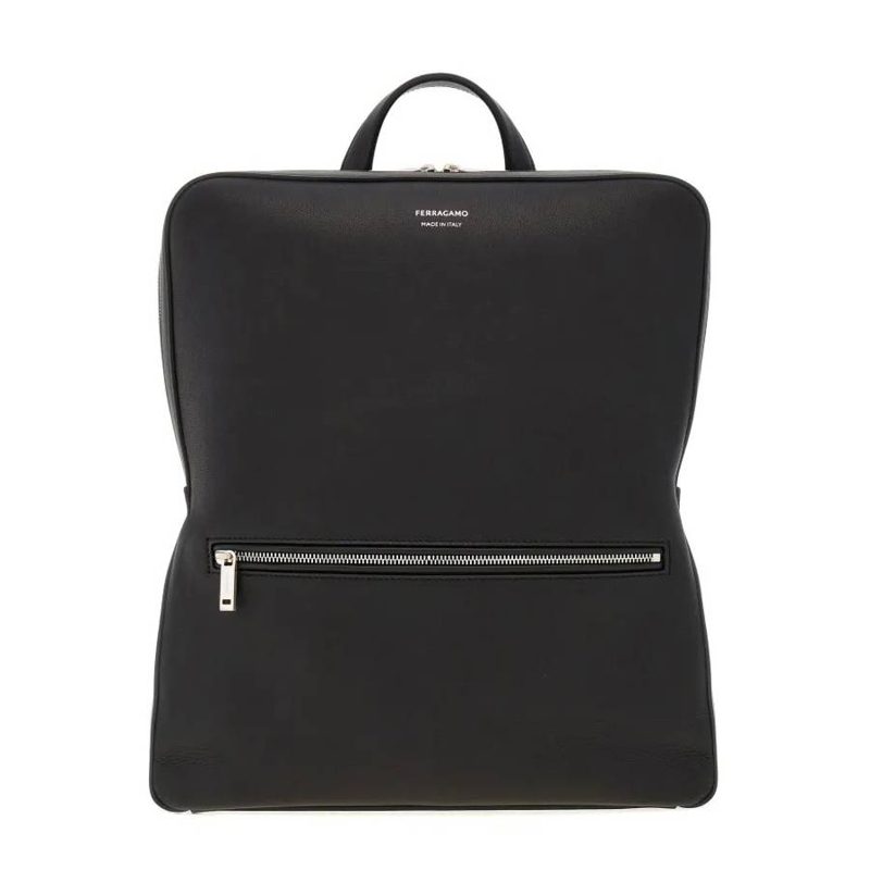 Black New Leather Backpack