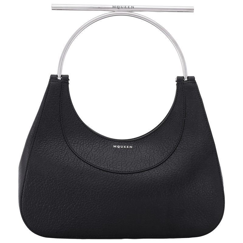 Alexander McQueen Black/Silver Ladies T-bar Bag