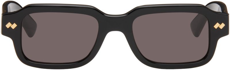 Black Intrecciato Rectangular Sunglasses 261798M134046