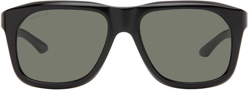 Black Institutional Logo Sunglasses 261451M134062