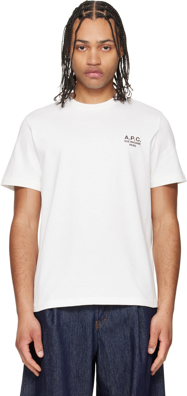 White Standard Rue Madame T-shirt 261252M213052