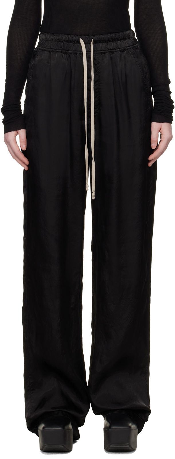 Black Temple Dietrich Drawstring Lounge Pants 261232F087002