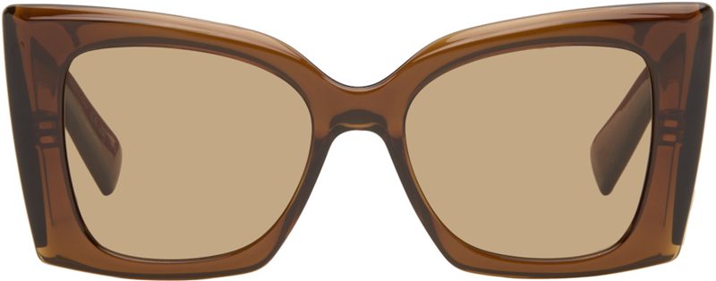 Brown SL M119 Blaze Crystal Sunglasses 262418F005007