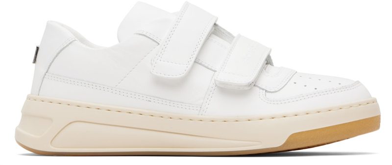 White Velcro Strap Sneakers 252129F128000