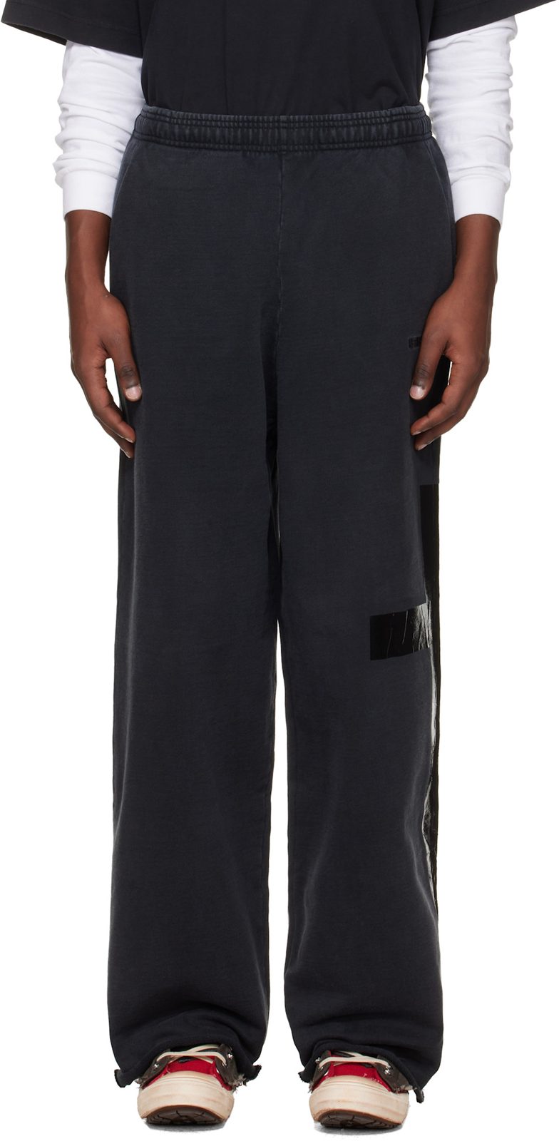 Black Taped Sweatpants 261669M190007