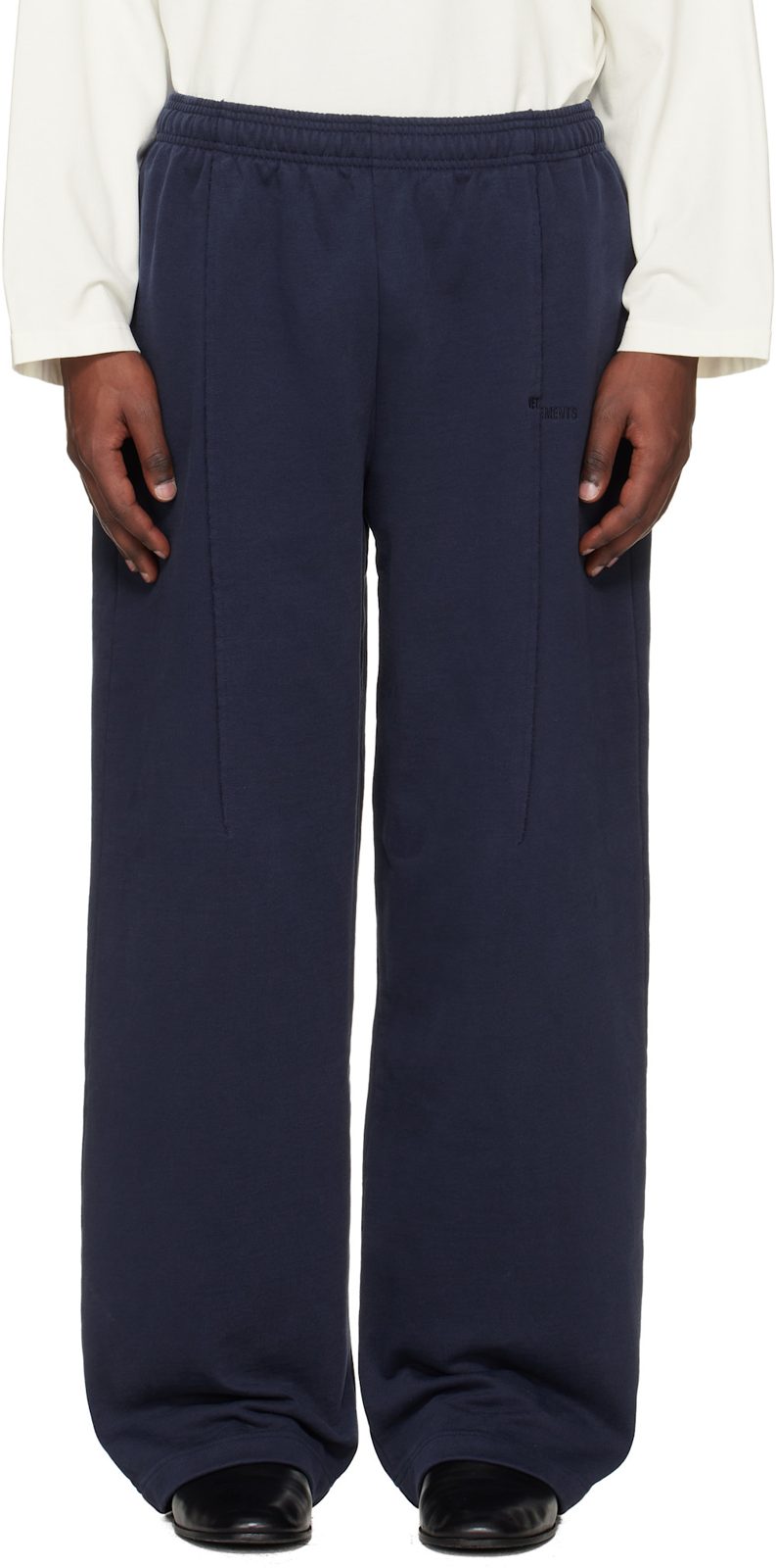 Navy Cut Sweatpants 261669M190006
