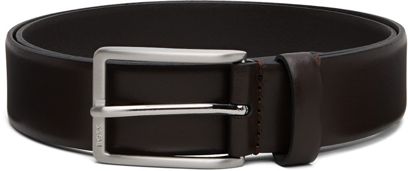 Brown Pin-Buckle Leather Belt 261085M131013