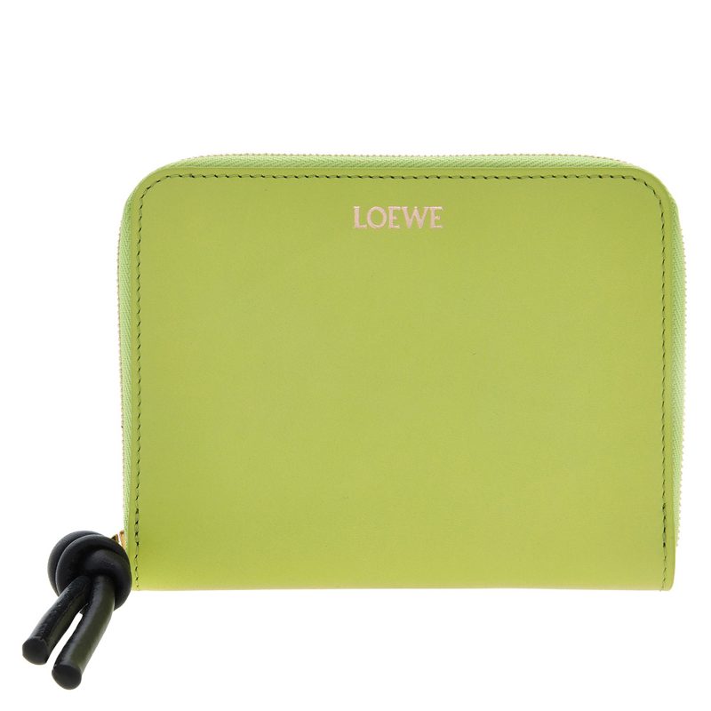 Knot Compact Zip Around Wallet - Anise/Black