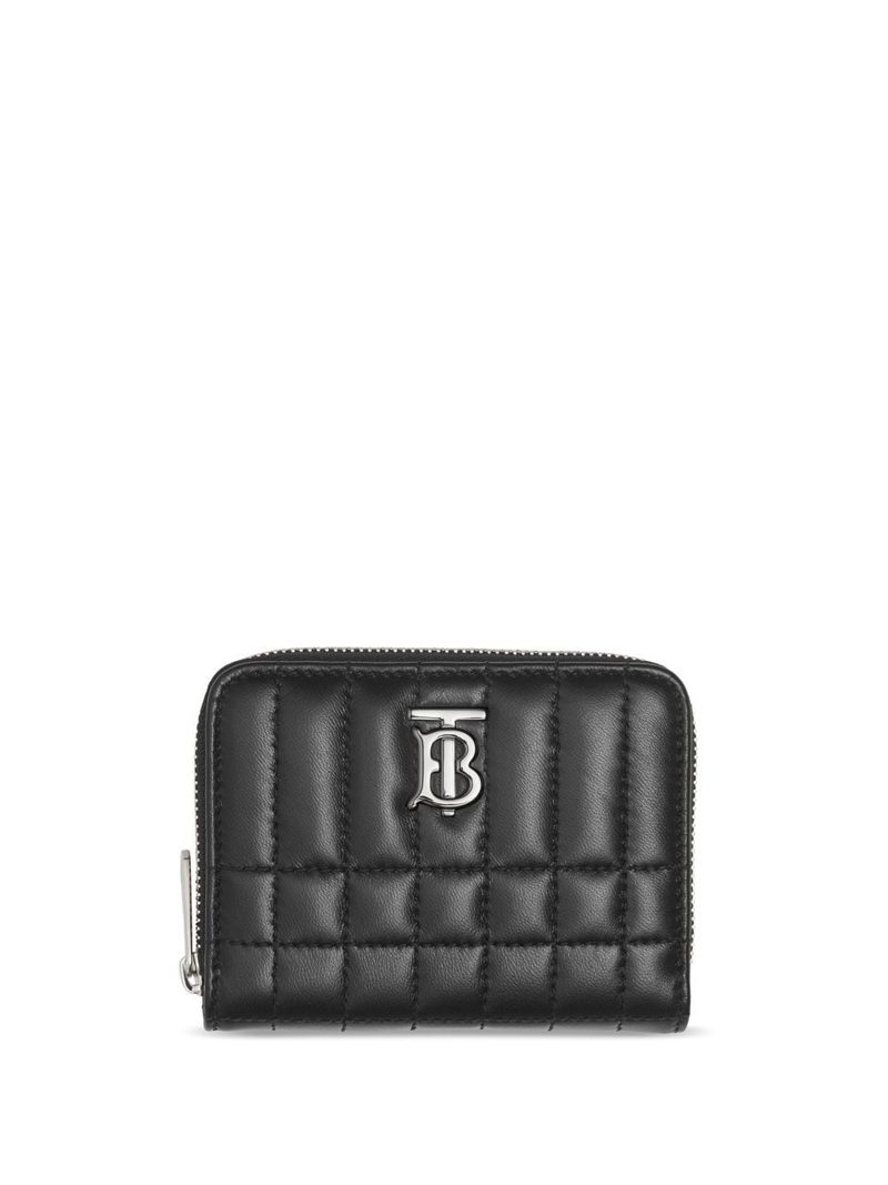 Black / Palladio Lola Quilted Leather Wallet