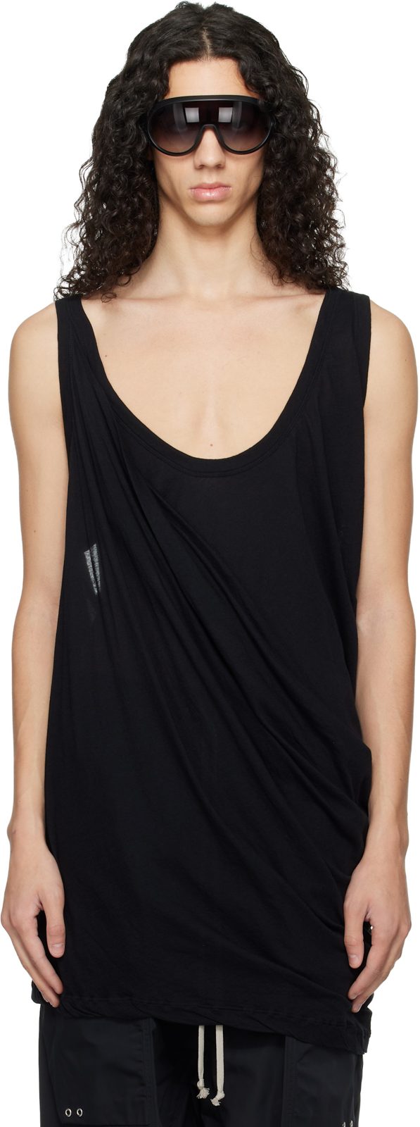 Black Temple Pony Tank Top 261232M214017