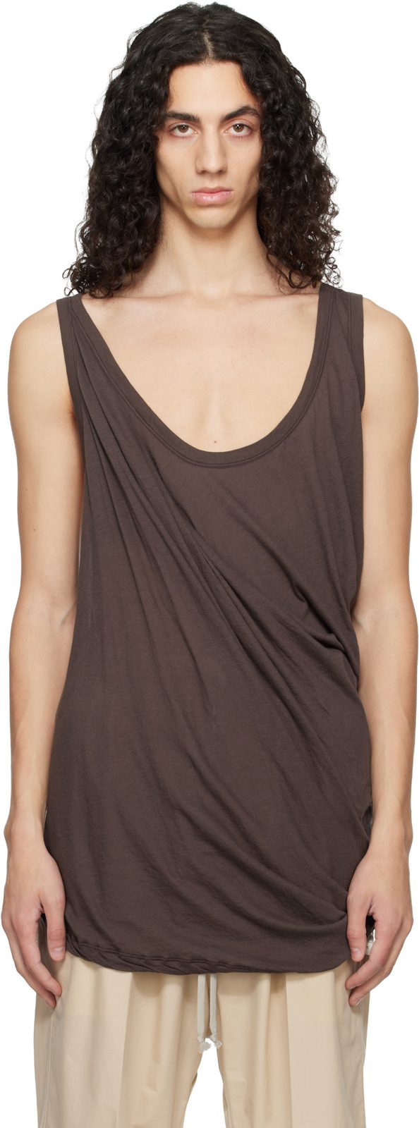 Brown Temple Pony Tank Top 261232M214013