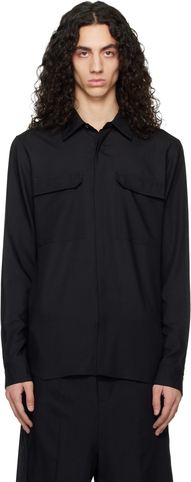 Black Temple Work Shirt 261232M192028