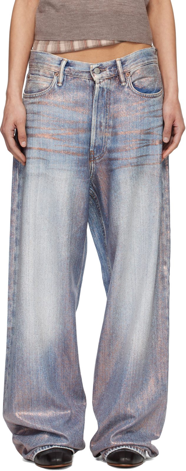 Blue Loose Glitter 1981 Jeans 261129F069030