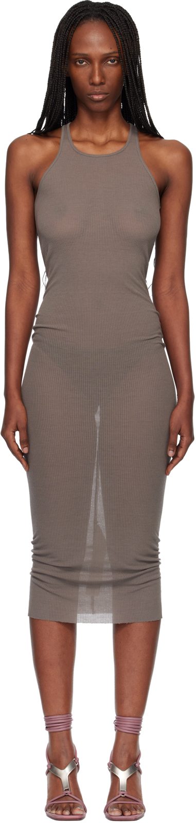Gray Temple Tank Midi Dress 261232F054045