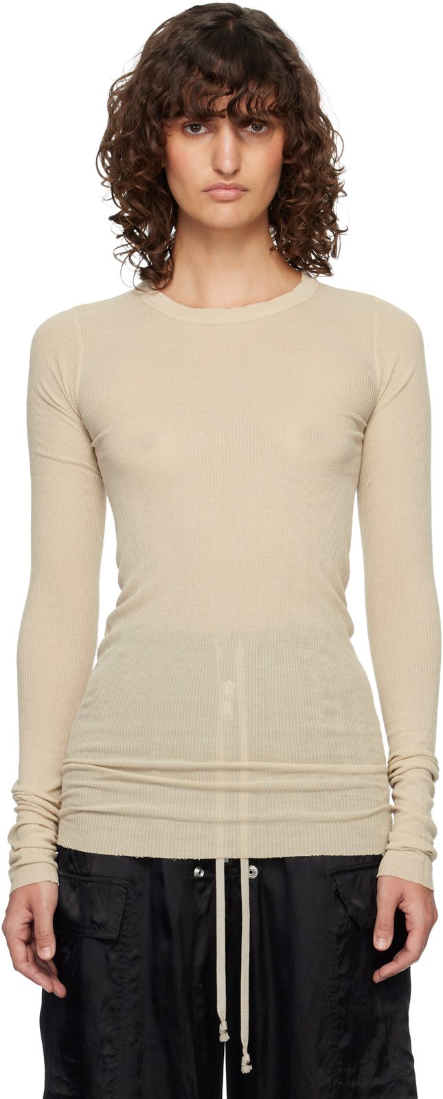 오프화이트 Temple Rib LS T-shirt 261232F110013