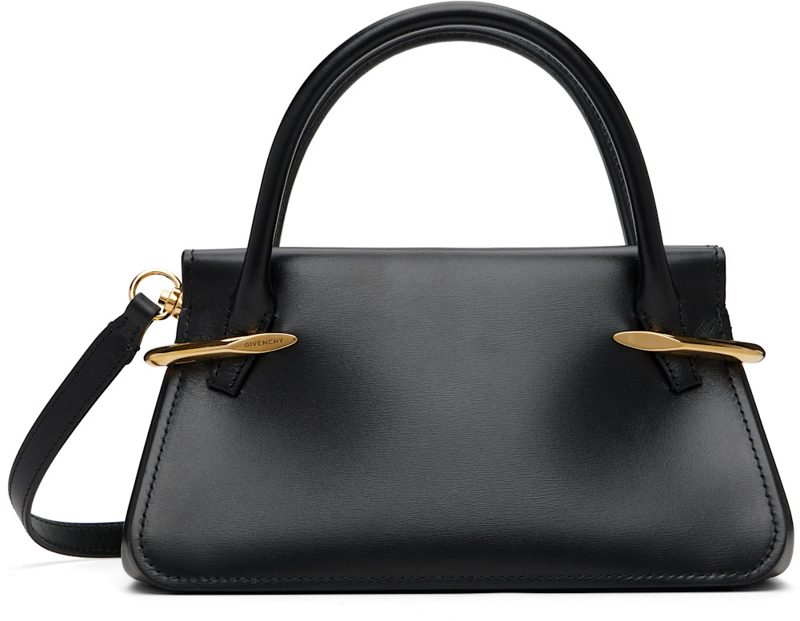Black Leather Mini Pinch Bag 261278F046012