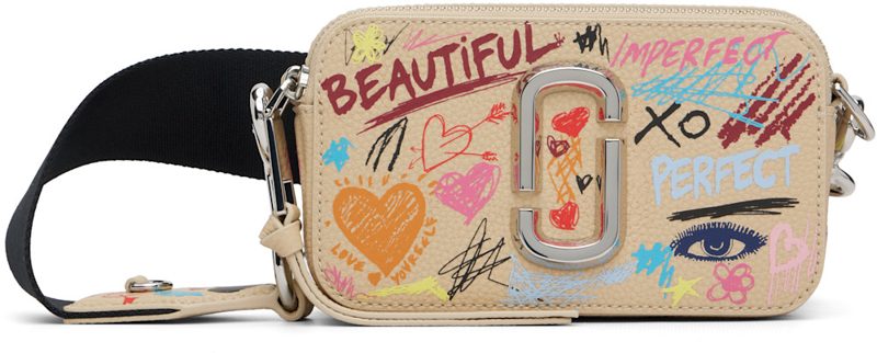 Beige The Punk Scribble Snapshot Bag 261190F048074