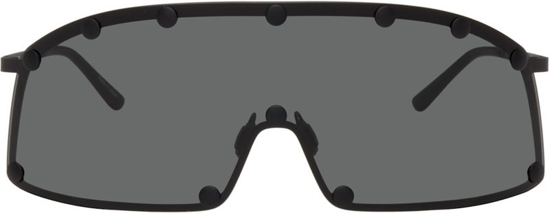 Black Temple Shielding Sunglasses 261232F005003