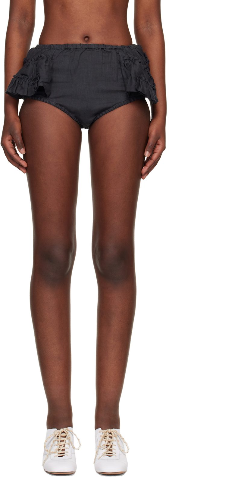 Black Ruffled Briefs 261358F074004