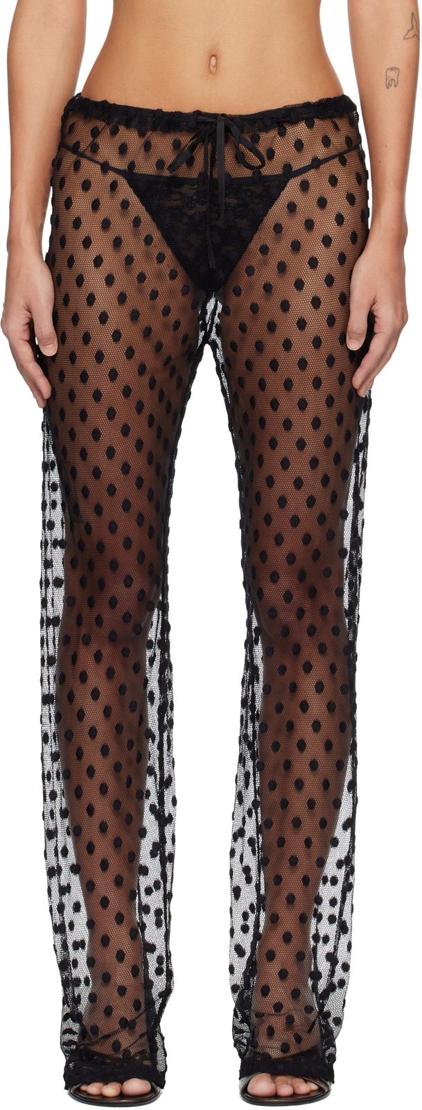 Black Elasticated Trousers 261358F087023